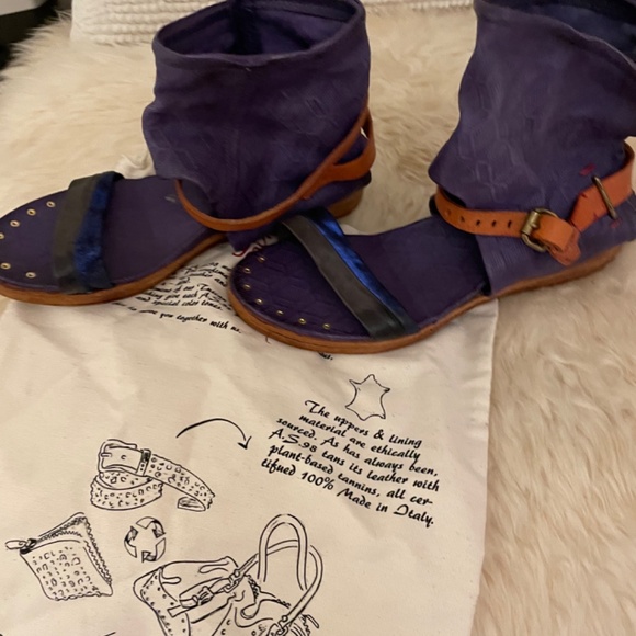 A.S.98 Boho Leather Sandals - Picture 2 of 4